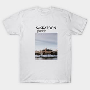 Saskatoon Saskatchewan Canada Urban Cityscape Gift for Canadian Canada Day Present Souvenir T-shirt Hoodie Apparel Mug Notebook Tote Pillow Sticker Magnet T-Shirt